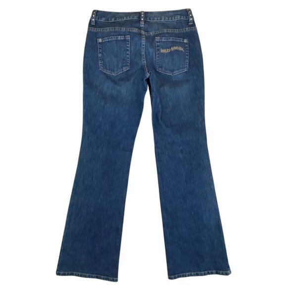 Harley Davidson Women's Boot Cut Rhinestone Jeans Sz 6​​​​ - Picture 4 of 10
